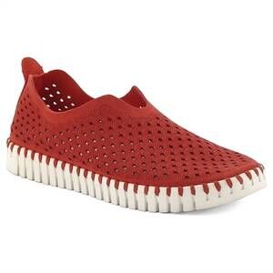 NEW ILSE JACOBSEN women's tulip shoe in deep red